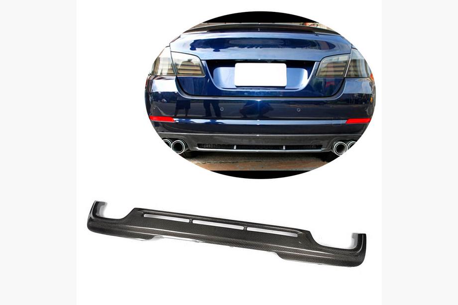 BMW 5 Serie F10/F11 2010–2016 Achterbumper diffuser V4 (voor F10 M-Sport, carbon) Image