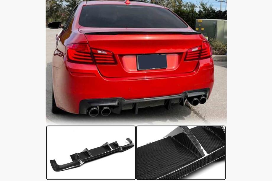 BMW 5 Serie F10/F11 2010–2016 Achterbumper diffuser V1 (voor F10 M5, carbon) Image