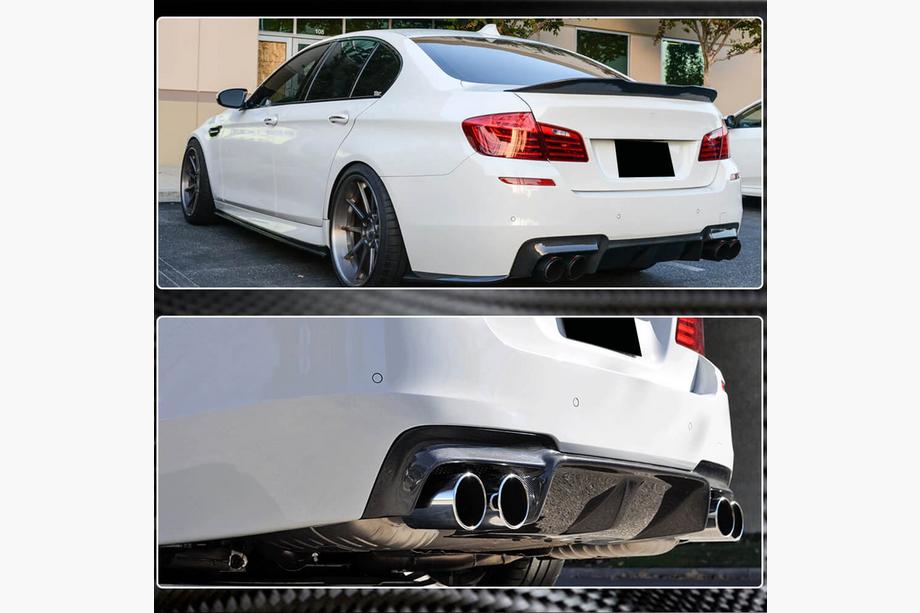 BMW 5 Serie F10/F11 2010–2016 Achterbumperdiffuser Carbon V7 (voor M5) Foto 3