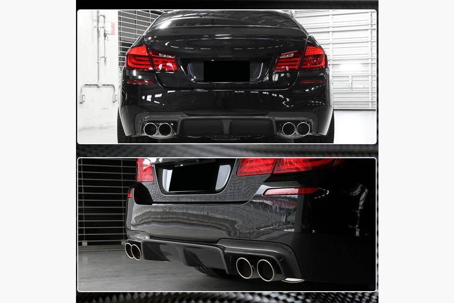 BMW 5 Serie F10/F11 2010–2016 Achterbumperdiffuser Carbon V7 (voor M5) Foto 4