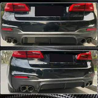 Achterbumper diffuser V3 (voor M-Sport/M5 F90, carbon) foto 3