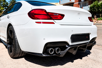 BMW 6-serie F12/F13/F06 2011–2018 Achterbumper diffuser V1 (voor M6, carbon) foto 1