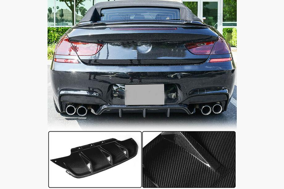 BMW 6-serie F12/F13/F06 2011–2018 Achterbumper diffuser V2 (voor M6, carbon) Image