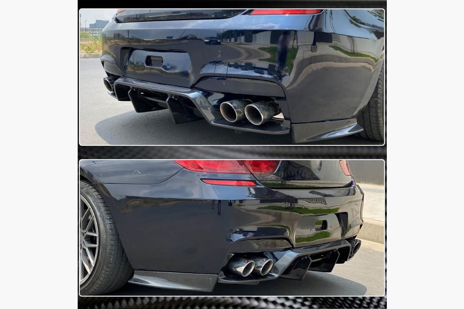 BMW 6-serie F12/F13/F06 2011–2018 Achterbumper diffuser V3 (voor M6, carbon) Foto 4