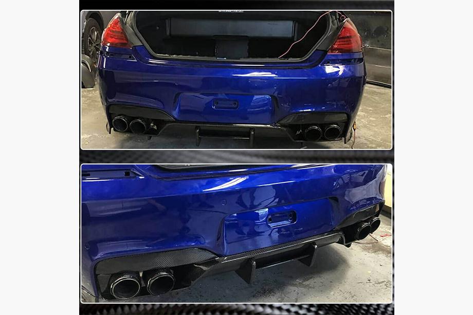 BMW 6-serie F12/F13/F06 2011–2018 Achterbumper diffuser V3 (voor M6, carbon) Foto 5