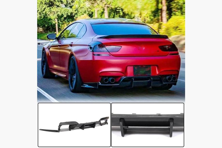 BMW 6-serie F12/F13/F06 2011–2018 Achterbumper diffuser FRP V6 (voor M6) Image