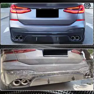 Achterbumperdiffuser V1 (voor M-Sport 2017-2020, Carbon) foto 4