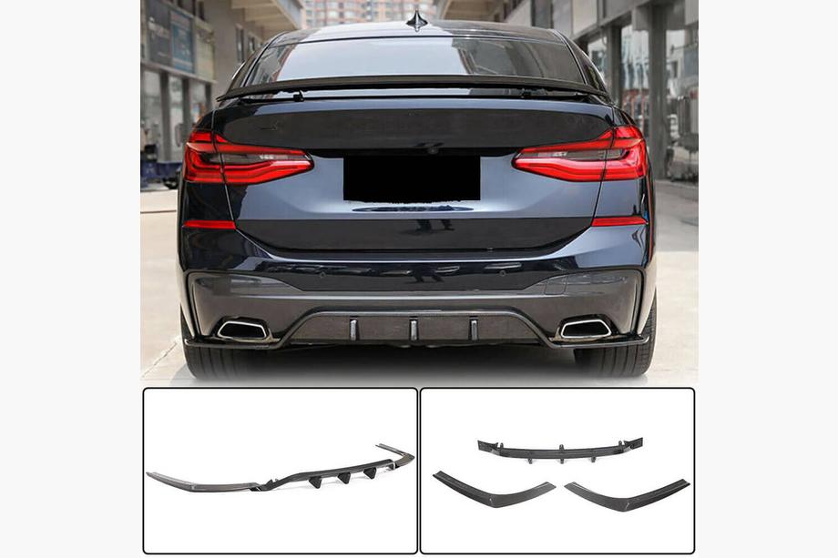 BMW 6-serie G32 2017– Achterbumper diffuser V2 (voor M-Sport 2017-2020, carbon) Foto 1