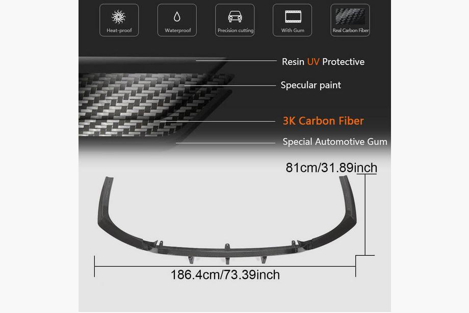 BMW 6-serie G32 2017– Achterbumper diffuser V2 (voor M-Sport 2017-2020, carbon) Foto 6