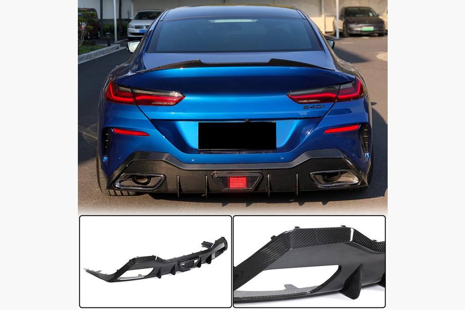 BMW 8-serie G14/G15/G16 2018– Achterbumperdiffuser V1 (voor G16 M-Sport, carbon) Image