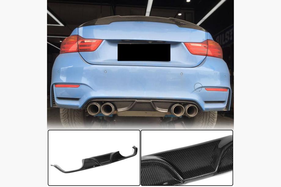 BMW 3 Serie F30/F31 2012–2019 Achterbumper diffuser V7 (voor F80, carbon) Image