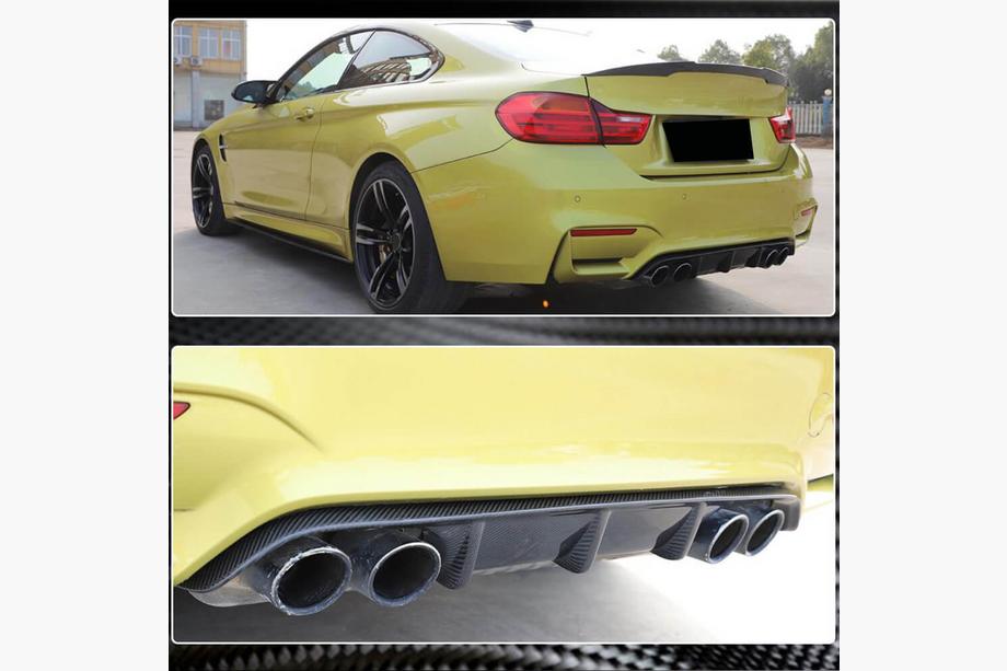 BMW 3 Serie F30/F31 2012–2019 Achterbumperdiffuser V10 (voor F80, carbon) Image