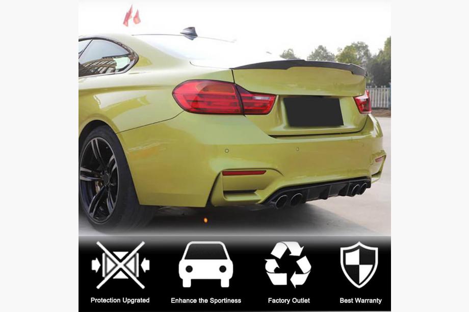 BMW 3 Serie F30/F31 2012–2019 Achterbumper diffuser Carbon V11 (voor F80) Foto 3