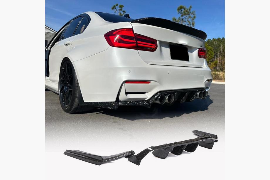BMW 4 Serie F32/F33/F36 2012–2020 Achterbumperdiffuser V5 (voor F82/F83, carbon) Image