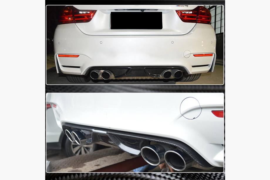 BMW 4 Serie F32/F33/F36 2012–2020 Achterbumperdiffuser V7 (voor F82/F83, carbon) Foto 3