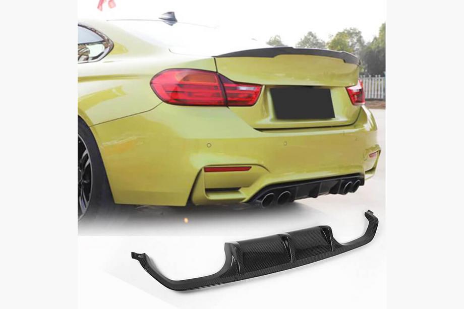 BMW 4 Serie F32/F33/F36 2012–2020 Achterbumper diffuser FRP V15 (voor F82/F83) Image