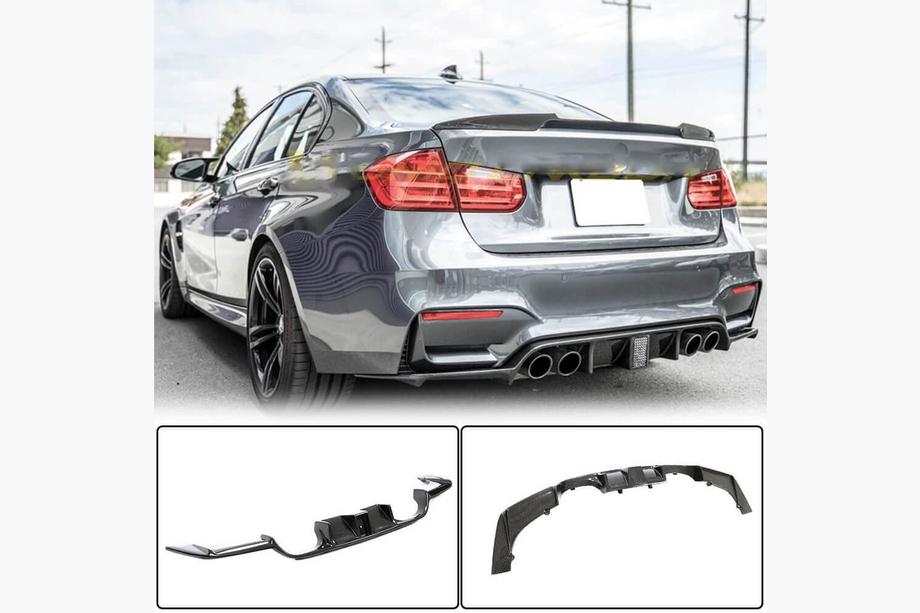 BMW 4 Serie F32/F33/F36 2012–2020 Achterbumper diffuser carbon V13 (voor F82/F83) Image