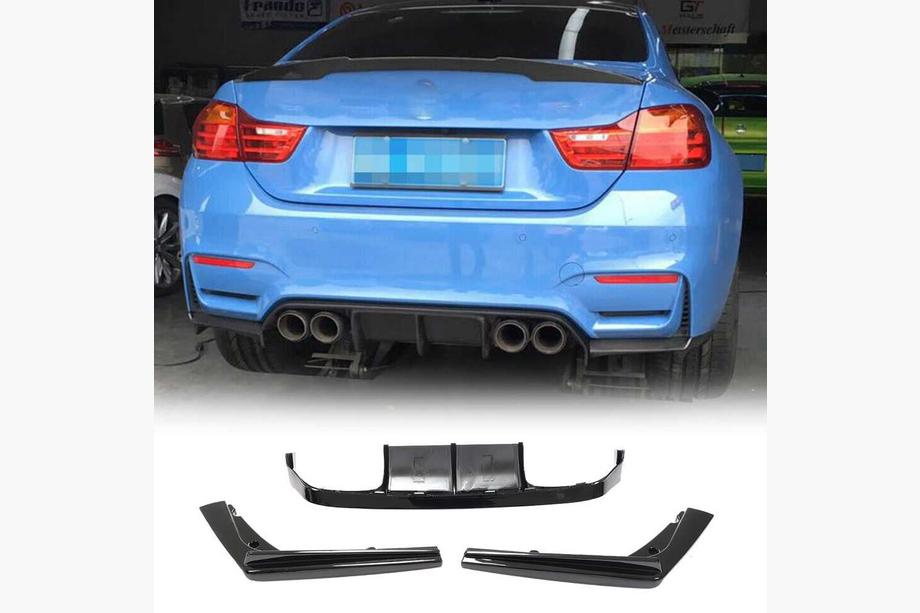 BMW 4 Serie F32/F33/F36 2012–2020 Achterbumper diffuser Carbon ABS V14 (voor F82/F83) Image
