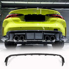 BMW 3 Serie G20/G21 2018– Achterbumperdiffuser V3 (voor G80, carbon) foto 1