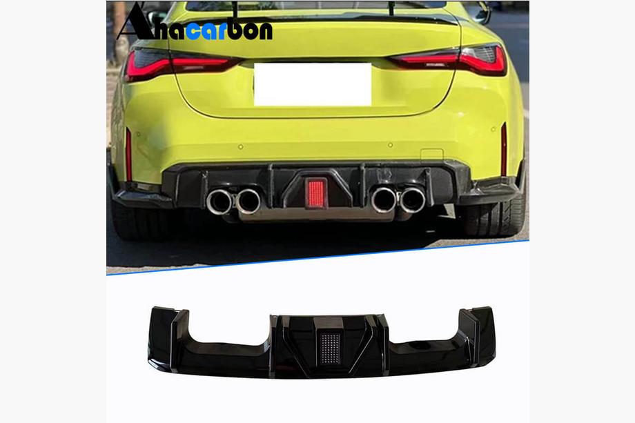 BMW 3 Serie G20/G21 2018– ABS V4 achterbumper diffuser (voor G80) Image