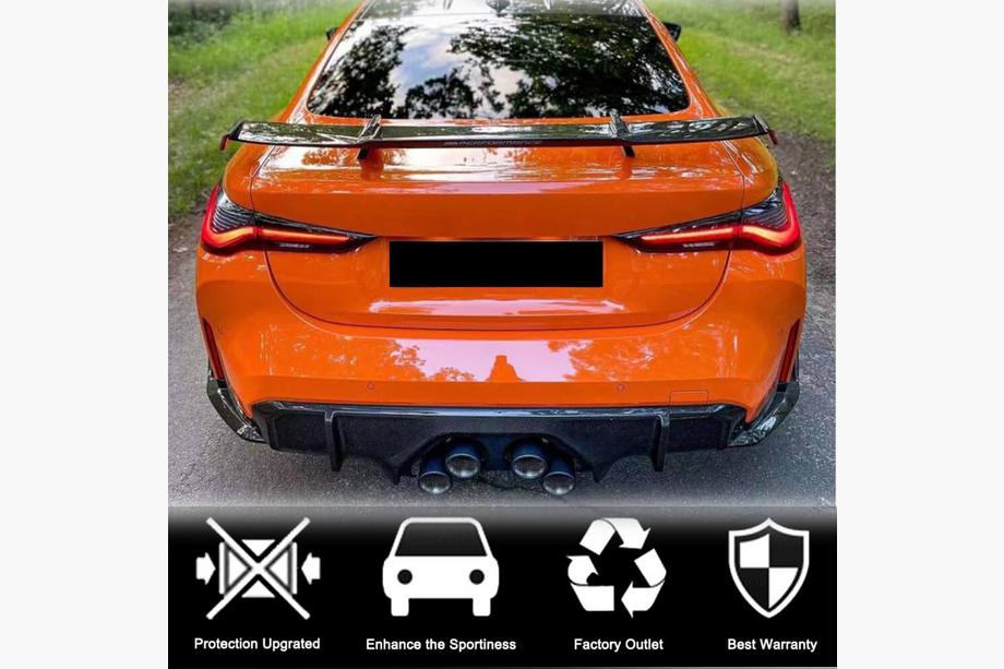 BMW 4-serie G22/23/26 2020– Achterbumper diffuser V2 (voor G82/G83, carbon) Foto 2