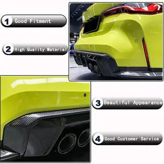 Achterbumperdiffuser V3 (voor G82/G83, carbon) foto 3