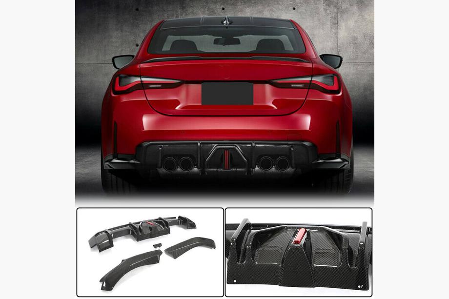 BMW 4-serie G22/23/26 2020– Achterbumperdiffuser V4 (voor G82/G83, carbon) Image