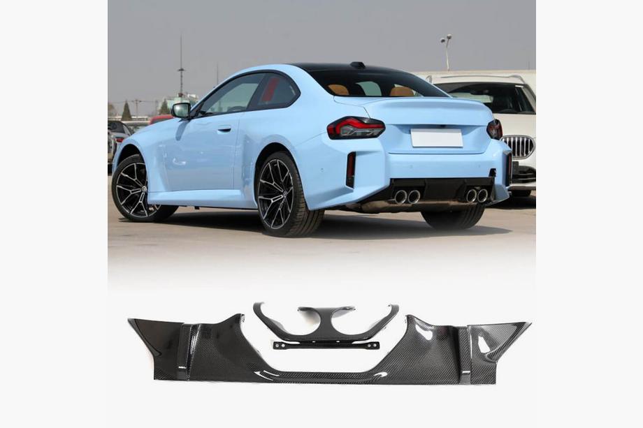 BMW 2 Serie G42 2021– Achterbumper diffuser Carbon V2 (G87) Image