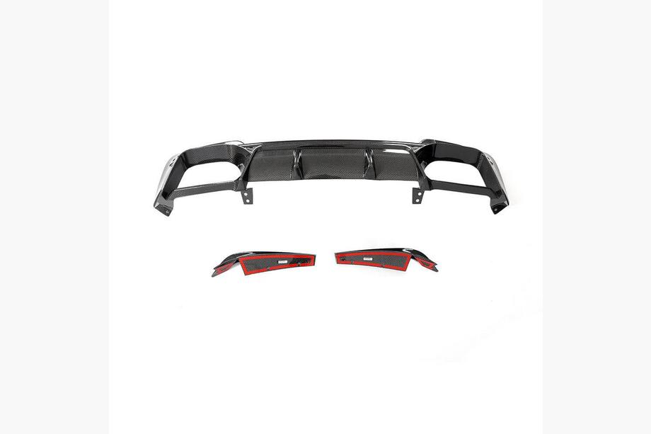 BMW X3 G01 2018– Achterbumper diffuser V1 (voor F97 2018-2021, carbon) Image