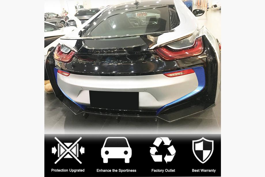 BMW I8 2014–2020 Achterbumper diffuser (carbon) Foto 2