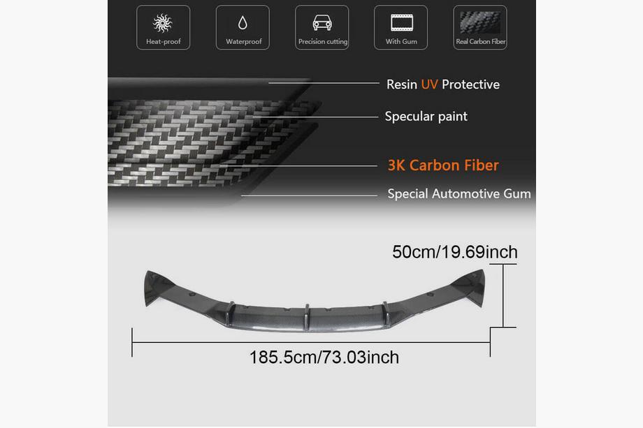 BMW I8 2014–2020 Achterbumper diffuser (carbon) Foto 5