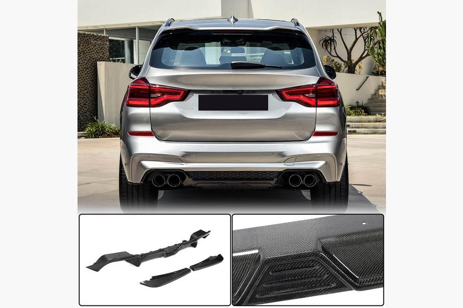 BMW X3 G01 2018– Achterbumper diffuser V2 (voor F97 2018-2021, carbon) Image
