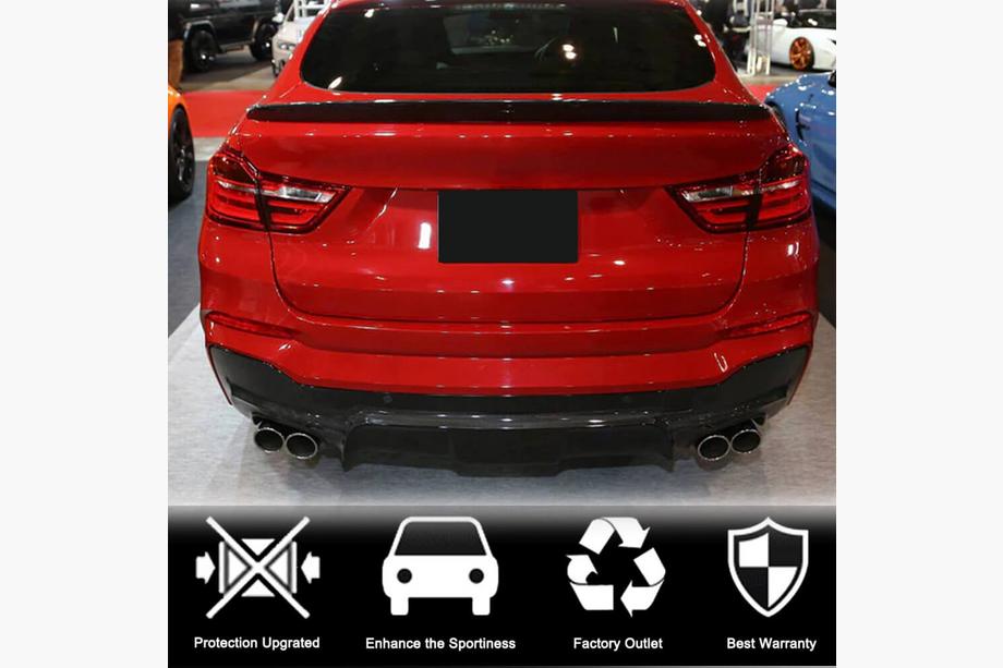 BMW X4 F26 2014–2018 Achterbumper diffuser (voor M-Sport, carbon) Foto 2