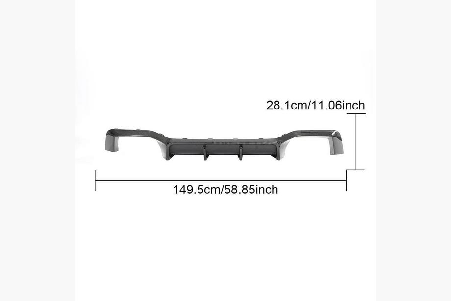 BMW X4 G02 2018– Achterbumper diffuser (voor F98 2022-2025, carbon) Foto 2
