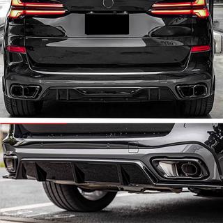Achterbumper diffuser V4 (2018-2022, hoogglans zwart) BMW X5 G05 2019–2026 foto 2