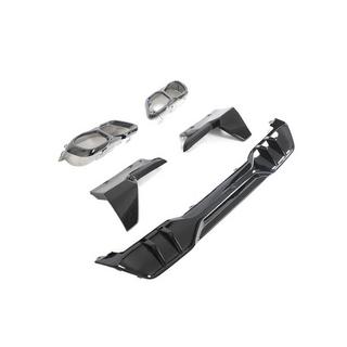 Achterbumper diffuser V4 (2018-2022, hoogglans zwart) BMW X5 G05 2019–2026 foto 4