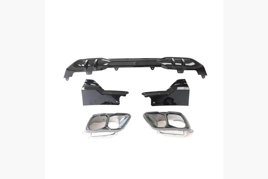 BMW X5 G05 2019–2026 Achterbumper diffuser V4 (2018-2022, hoogglans zwart) Foto 6