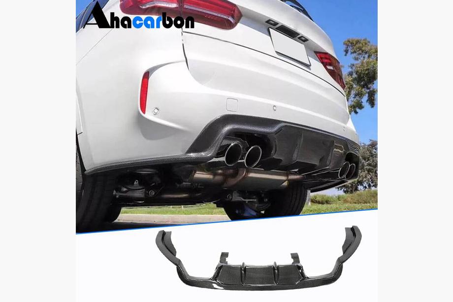 BMW X5 F15 2013–2018 Achterbumper diffuser V1 (voor F85, carbon) Foto 1