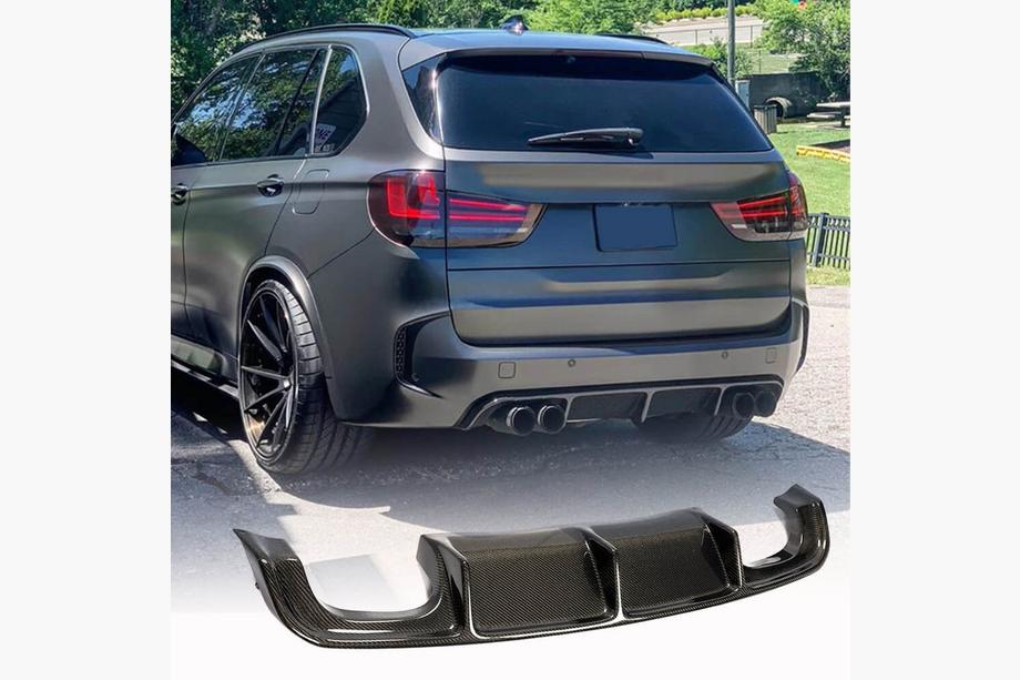 BMW X5 F15 2013–2018 Achterbumper diffuser V2 (voor F85, carbon) Image