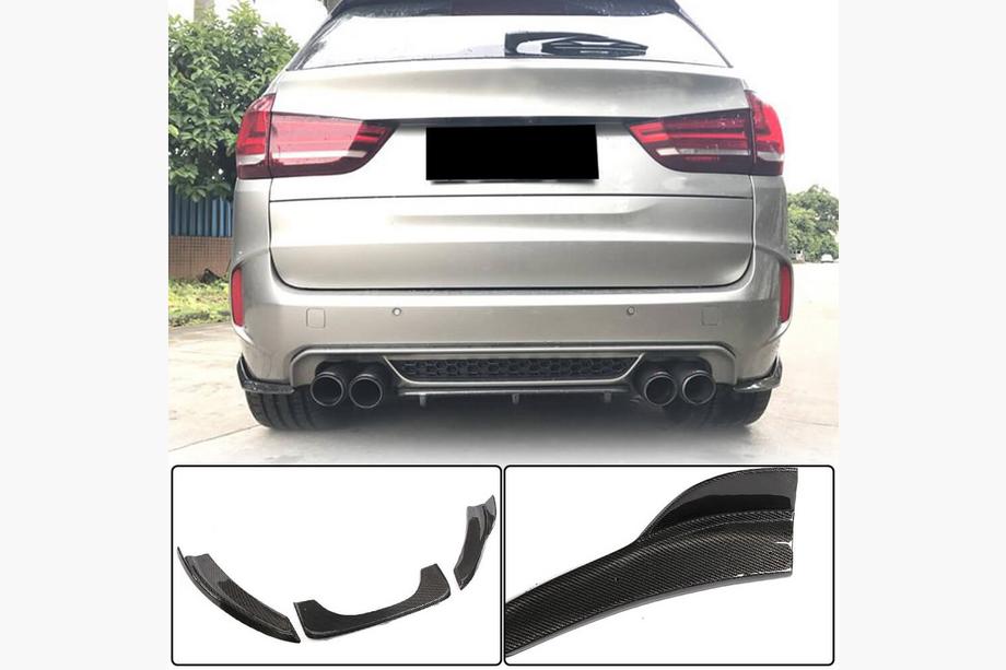 BMW X5 F15 2013–2018 Achterbumper diffuser Carbon V4 (voor F85) Image