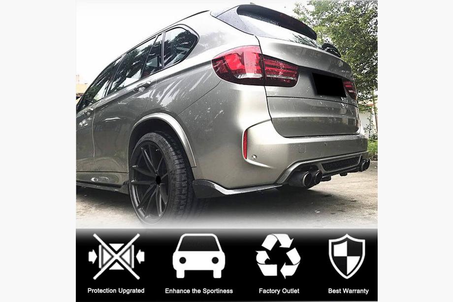BMW X6 F16 2014–2019 Achterbumper diffuser FRP V3 (voor F86) Foto 2
