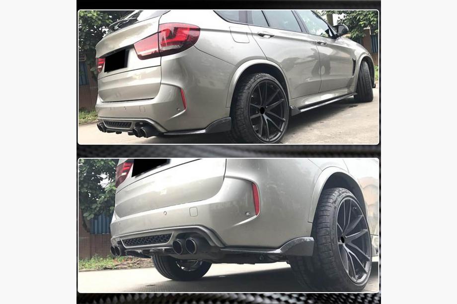 BMW X6 F16 2014–2019 Achterbumper diffuser FRP V3 (voor F86) Foto 4