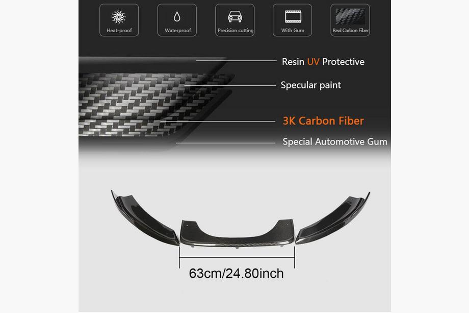 BMW X6 F16 2014–2019 Achterbumper diffuser FRP V3 (voor F86) Foto 5