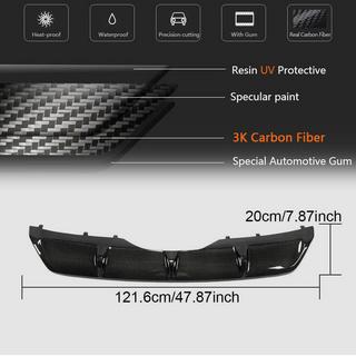 Achterbumper diffuser V1 (voor Base, carbon) foto 4