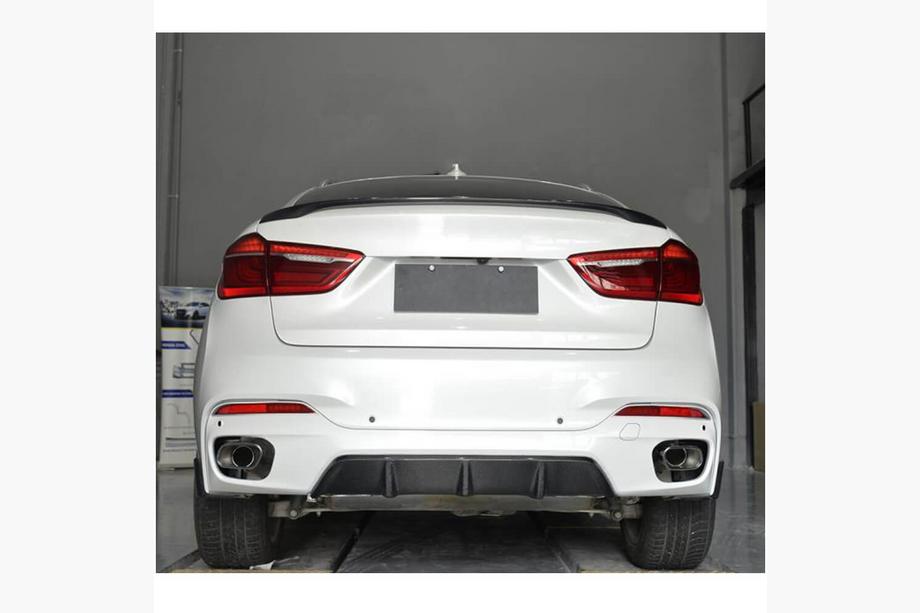 BMW X6 F16 2014–2019 Achterbumperdiffuser V1 (voor M-Sport, carbon) Foto 3