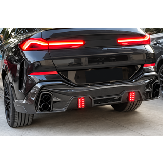 Achterbumper diffuser (voor M-Sport, 2018-2022, carbon) BMW X6 G06 2019–2027 foto 3