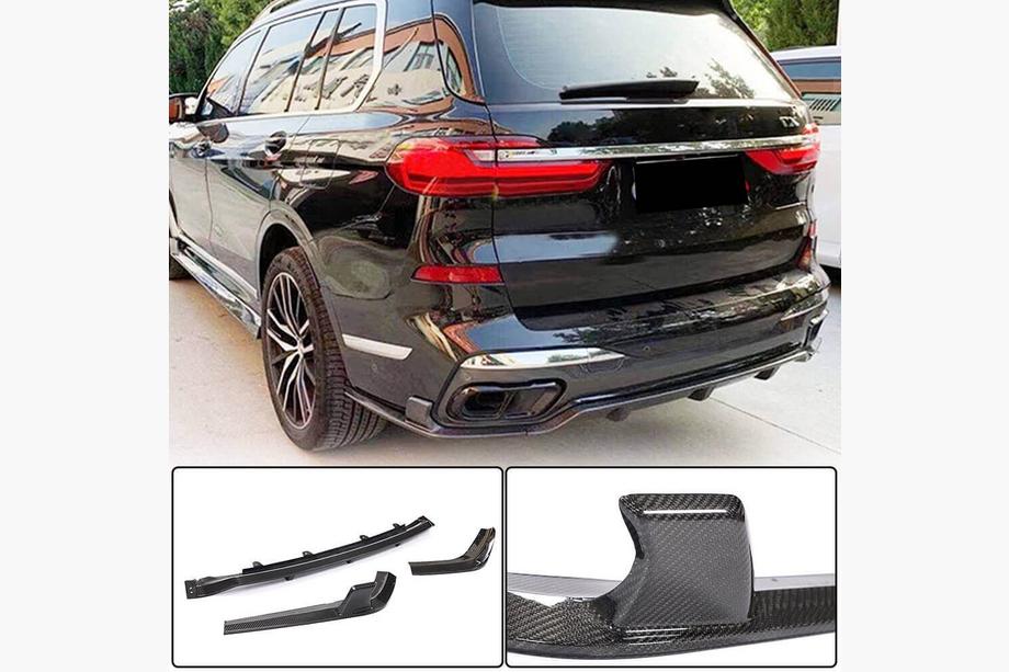 BMW X7 G07 2019– Achterbumper diffuser (voor M-Sport 2019-2022, carbon) Foto 1