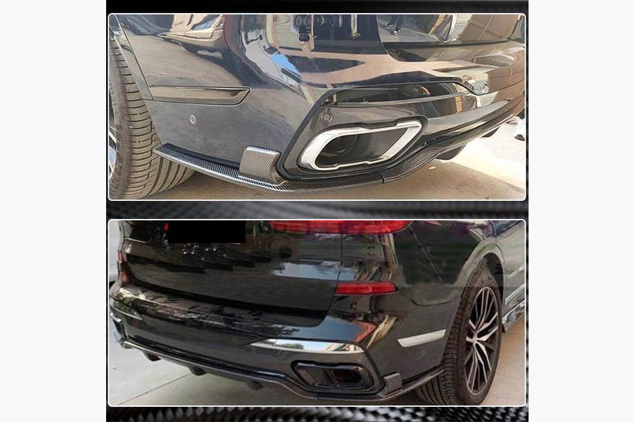 BMW X7 G07 2019– Achterbumper diffuser (voor M-Sport 2019-2022, carbon) Foto 12