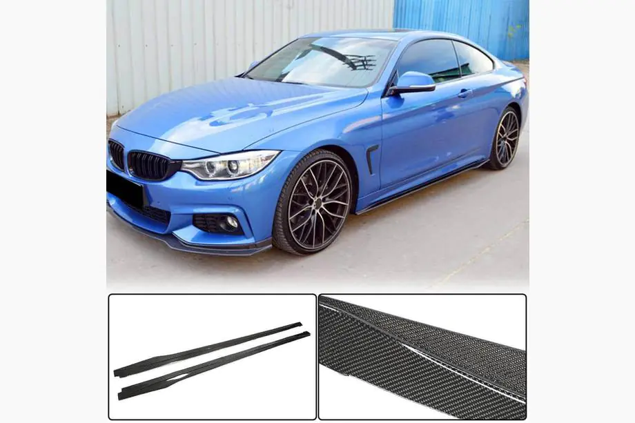 BMW 4 Serie F32/F33/F36 2012–2020 Sideskirt extensions V1 (voor F32/F33 M-Sport, carbon) Image