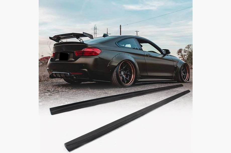 BMW 4 Serie F32/F33/F36 2012–2020 Sideskirt extensions V2 (voor F32/F33 M-Sport, carbon) Foto 1